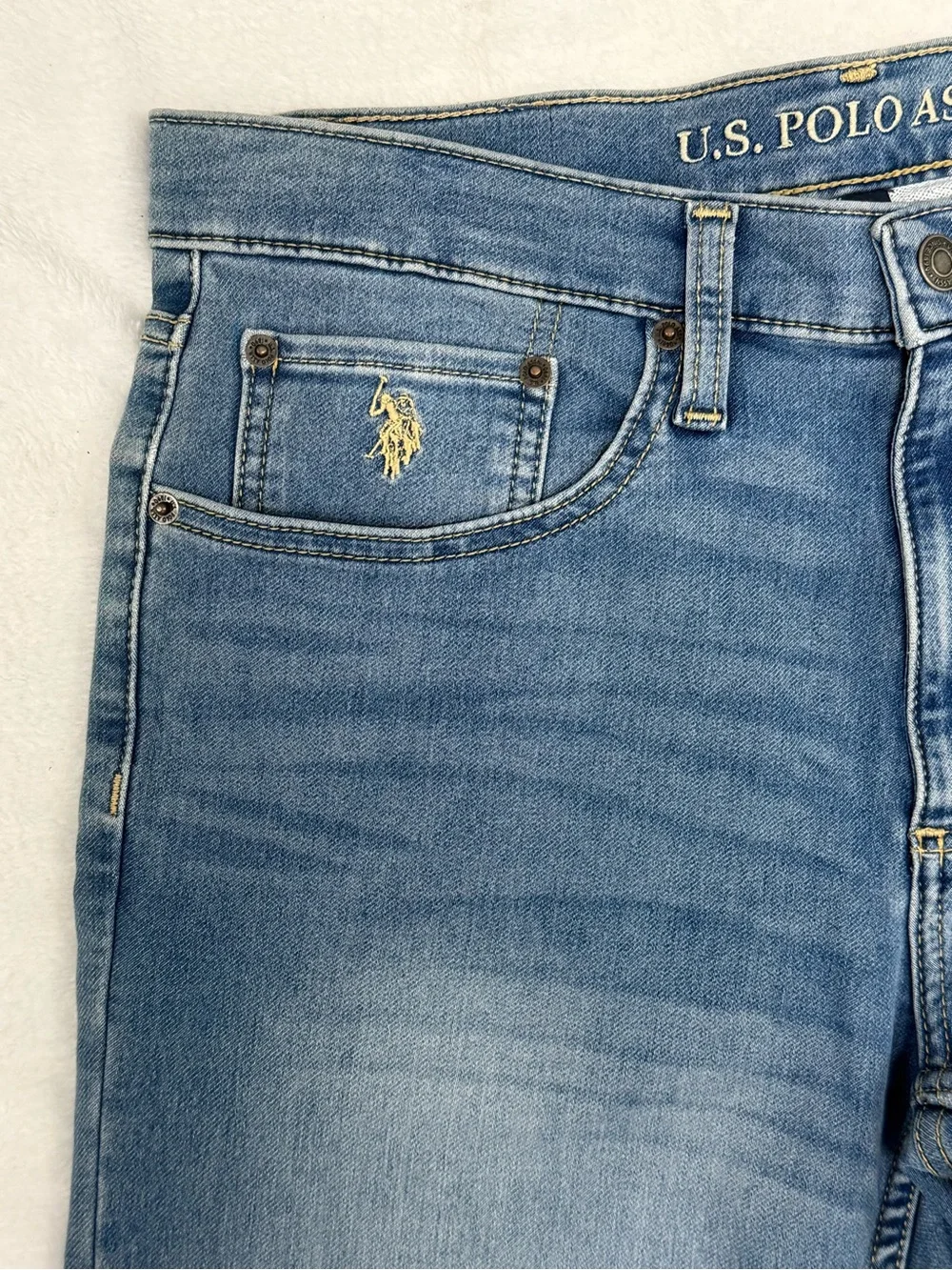 NWT Men’s U.S. Polo Assn Slim Straight Jeans 32x32 Blue Luxury Performance